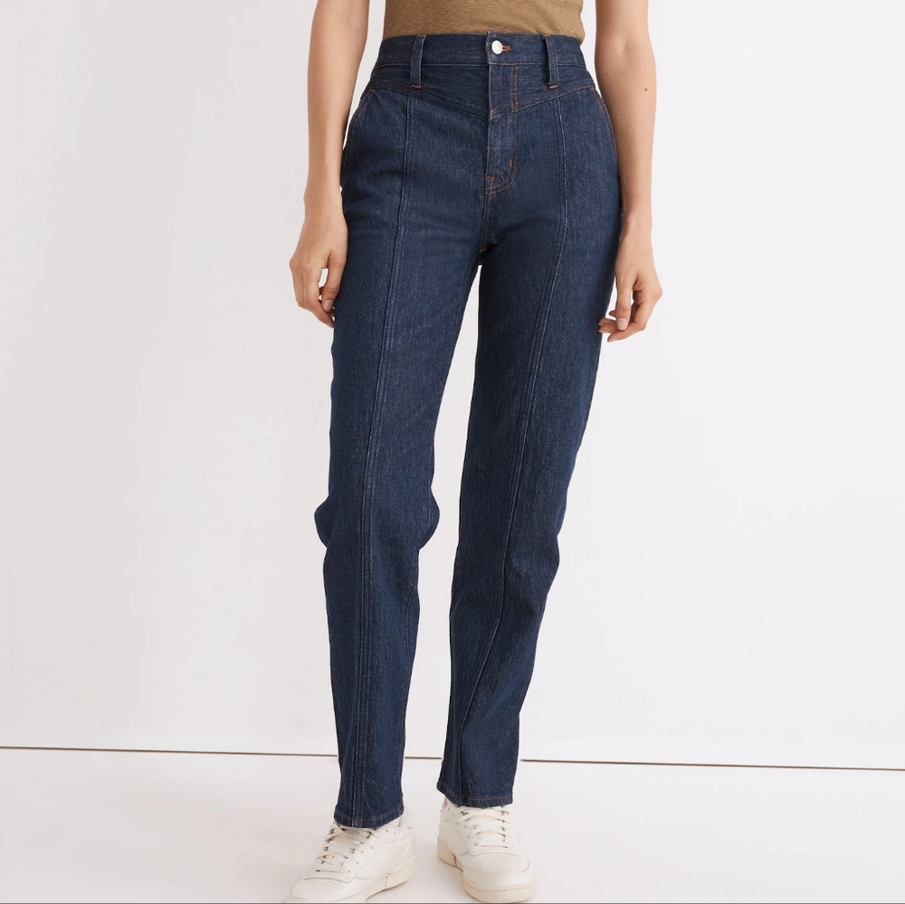 MadewellPerfect Vintage Straight Jean Greenhaven Wash Seamed Version Size 24